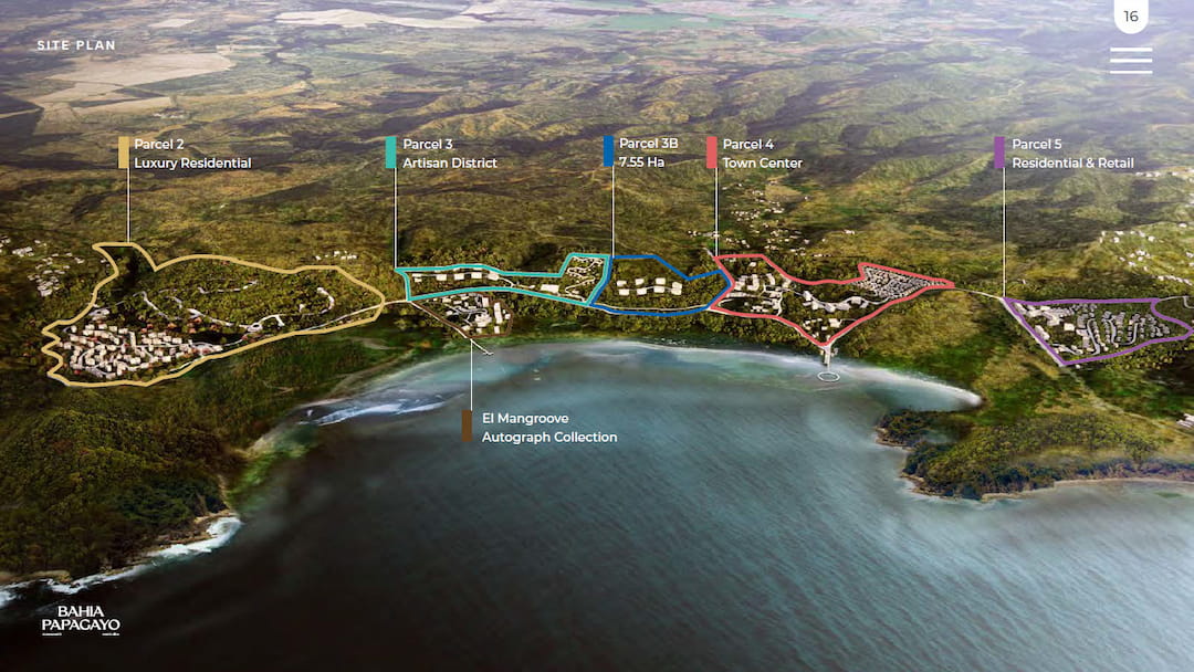 The Bahia Papagayo Project, aerial view.