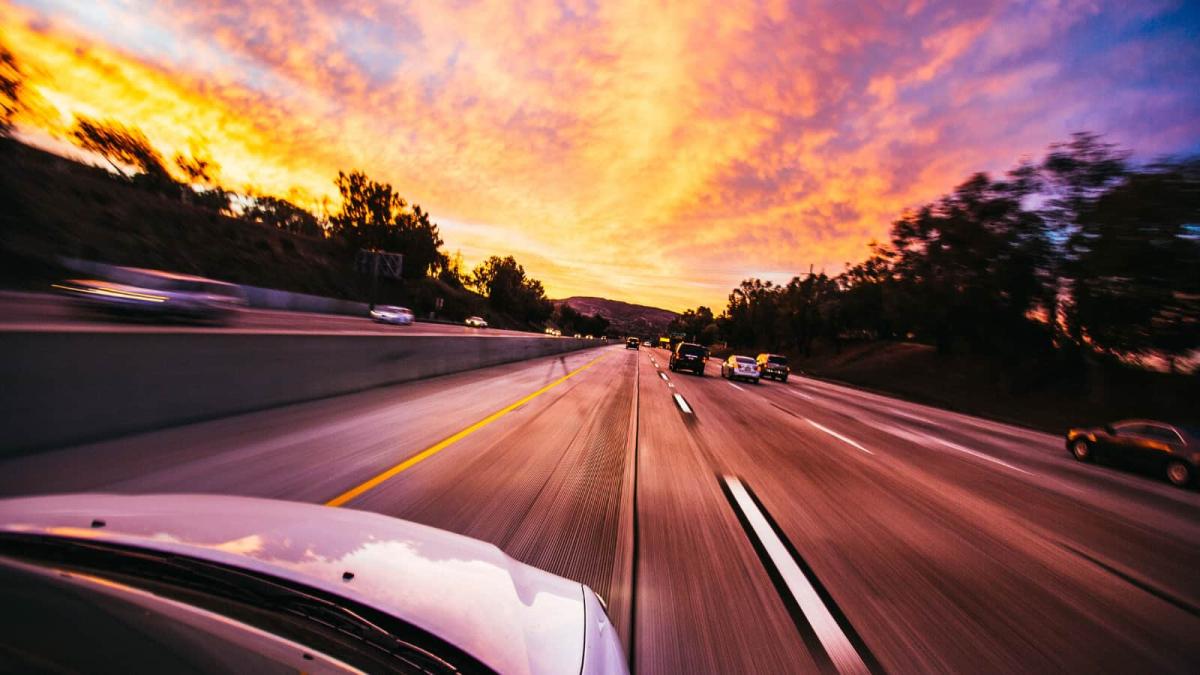 Driving on the autopista In Costa Rica