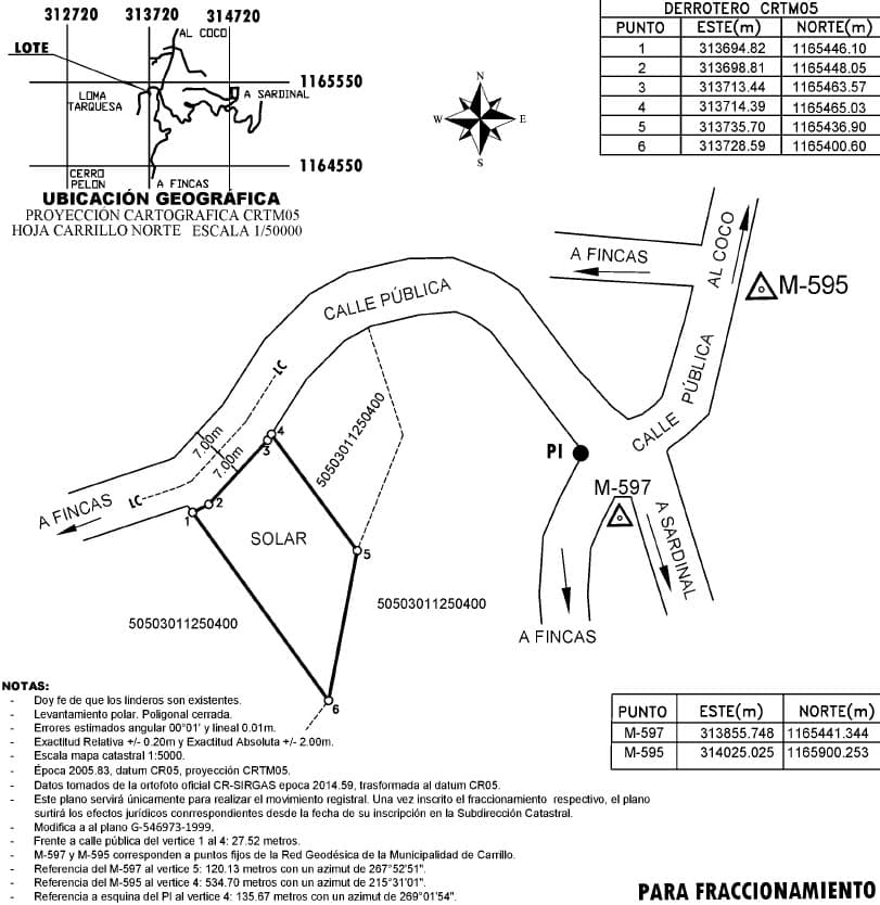 Exampole Plane Catastro